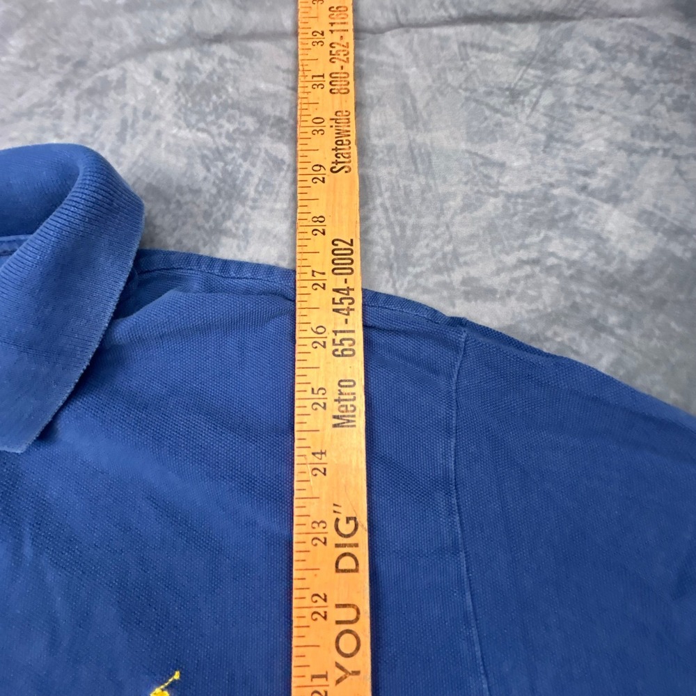 Vintage Polo Ralph Lauren Blue Short Sleeve Polo Shirt Mens Large Y2K 90s Skater - Picture 5 of 6